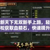 新天下无双新手上路，轻松获取血精石，快速提升实力全攻略