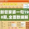新管家婆一句198期,全面数据解释落实_顶级款v.4.908