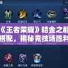 详解《王者荣耀》暗金之躯最强阵容搭配，揭秘竞技场胜利秘笈
