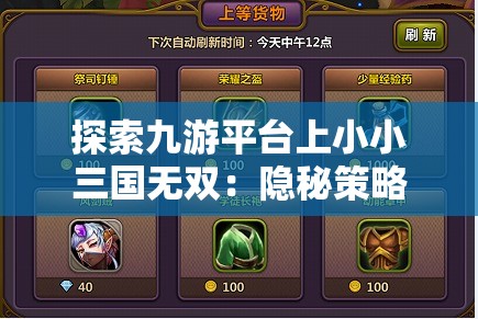 探索九游平台上小小三国无双：隐秘策略元素与丰富武将组合的深度解析