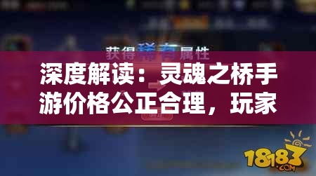 深度解读：灵魂之桥手游价格公正合理，玩家体验与投资价值并重
