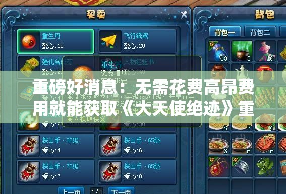 重磅好消息：无需花费高昂费用就能获取《大天使绝迹》重生版，一次性支付享受永久更新