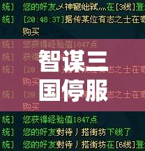 智谋三国停服最新消息揭晓：开发商确认停服日期，影响范围与玩家权益如何保障一览