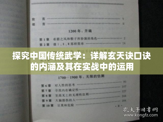 探究中国传统武学：详解玄天诀口诀的内涵及其在实战中的运用