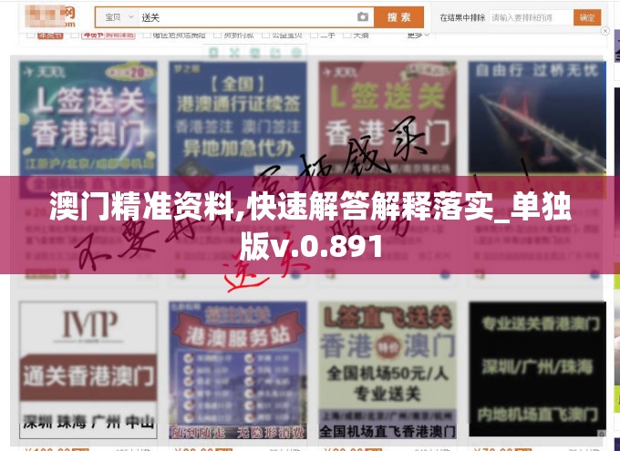 澳门精准资料,快速解答解释落实_单独版v.0.891