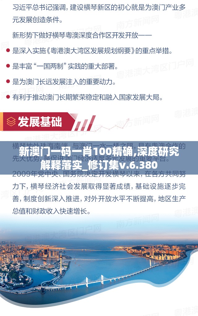 新澳门一码一肖100精确,深度研究解释落实_修订集v.6.380