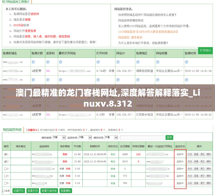 澳门最精准的龙门客栈网址,深度解答解释落实_Linuxv.8.312