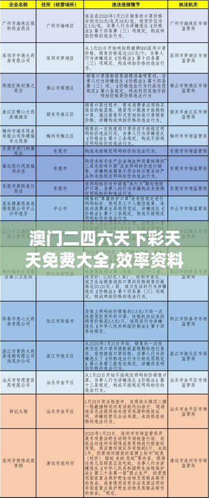 澳门二四六天下彩天天免费大全,效率资料解释落实_packv.1.802