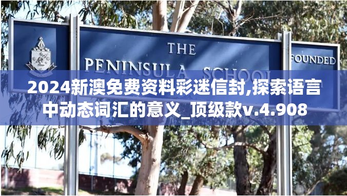2024新澳免费资料彩迷信封,探索语言中动态词汇的意义_顶级款v.4.908