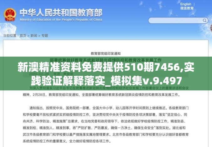新澳精准资料免费提供510期7456,实践验证解释落实_模拟集v.9.497