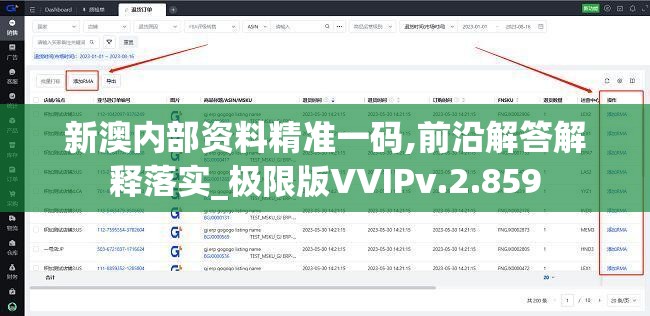 新澳内部资料精准一码,前沿解答解释落实_极限版VVIPv.2.859