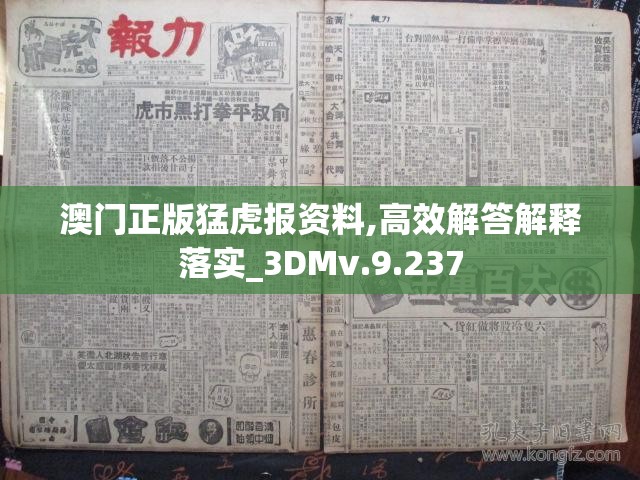 澳门正版猛虎报资料,高效解答解释落实_3DMv.9.237