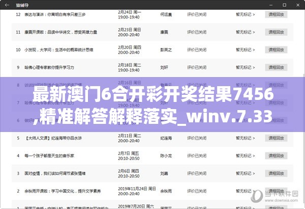 最新澳门6合开彩开奖结果7456,精准解答解释落实_winv.7.333