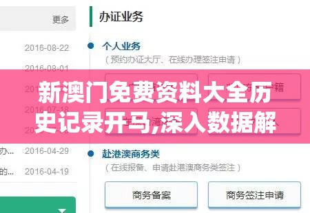 新澳门免费资料大全历史记录开马,深入数据解释落实_zShopv.8.313