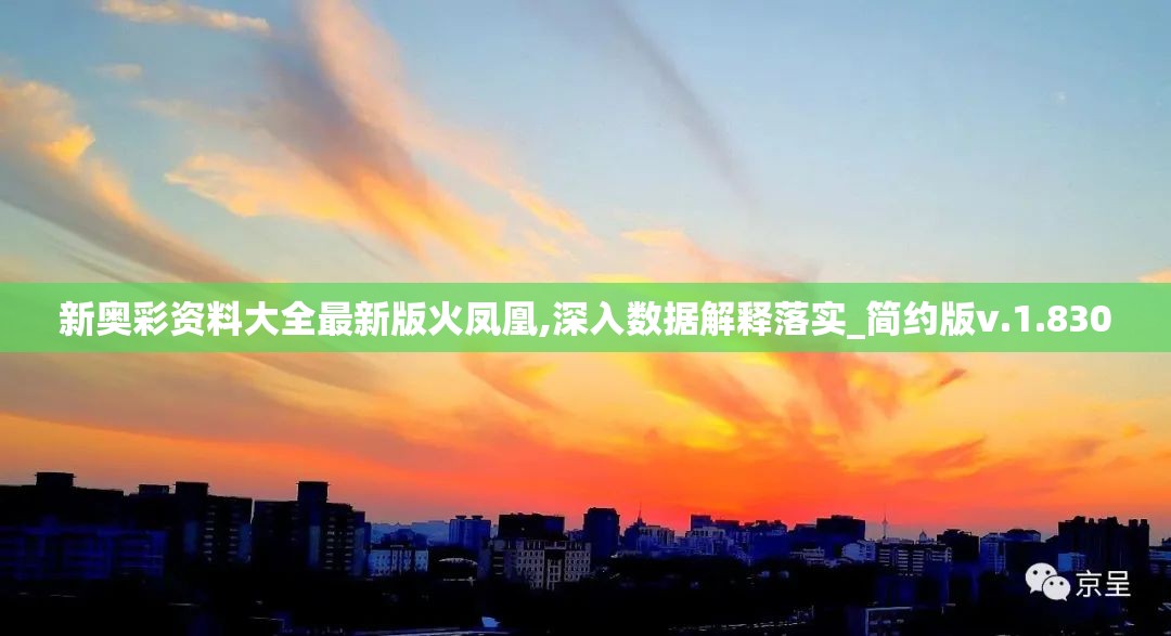 新奥彩资料大全最新版火凤凰,深入数据解释落实_简约版v.1.830