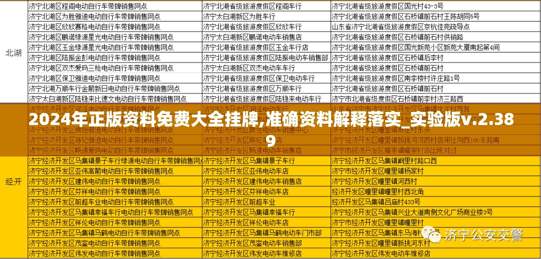 2024年正版资料免费大全挂牌,准确资料解释落实_实验版v.2.389