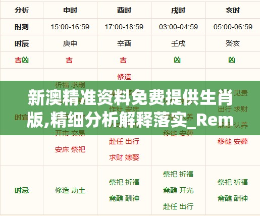 新澳精准资料免费提供生肖版,精细分析解释落实_RemixOSv.4.341