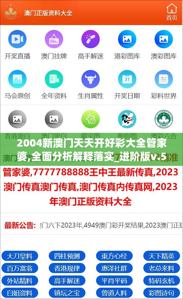 2004新澳门天天开好彩大全管家婆,全面分析解释落实_进阶版v.5.623