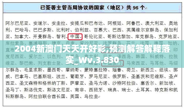 2004新澳门天天开好彩,预测解答解释落实_Wv.3.830