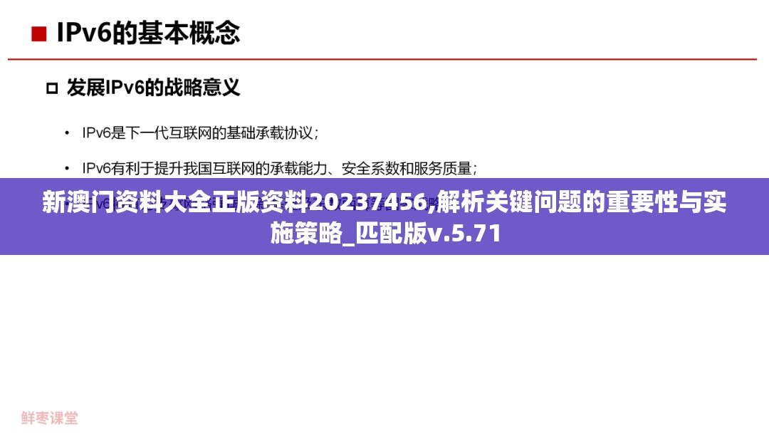 新澳门资料大全正版资料20237456,解析关键问题的重要性与实施策略_匹配版v.5.71