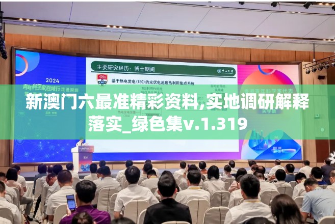 新澳门六最准精彩资料,实地调研解释落实_绿色集v.1.319