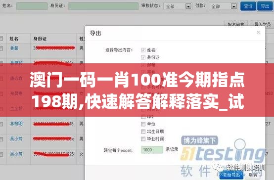 澳门一码一肖100准今期指点198期,快速解答解释落实_试炼版v.8.139