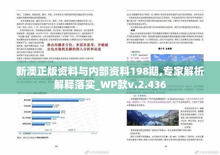 新澳正版资料与内部资料198期,专家解析解释落实_WP款v.2.436