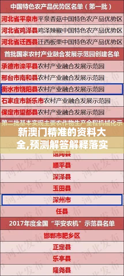新澳门精准的资料大全,预测解答解释落实_海外款v.4.461