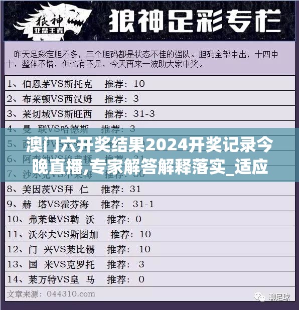 澳门六开奖结果2024开奖记录今晚直播,专家解答解释落实_适应版v.5.951