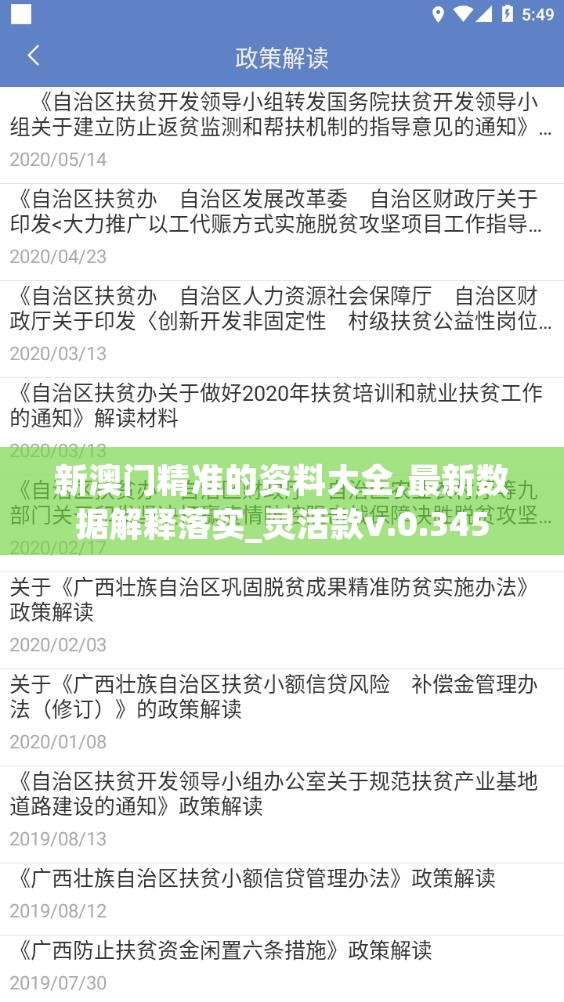 新澳门精准的资料大全,最新数据解释落实_灵活款v.0.345