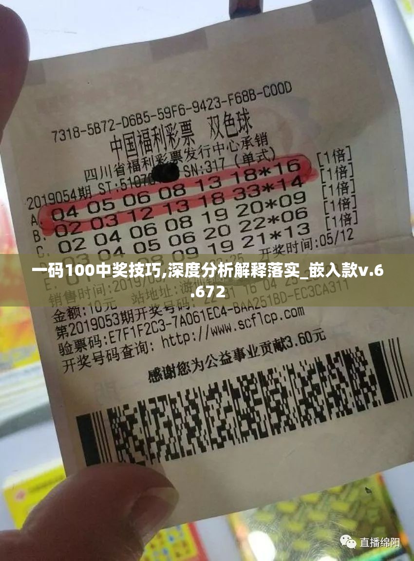 一码100中奖技巧,深度分析解释落实_嵌入款v.6.672