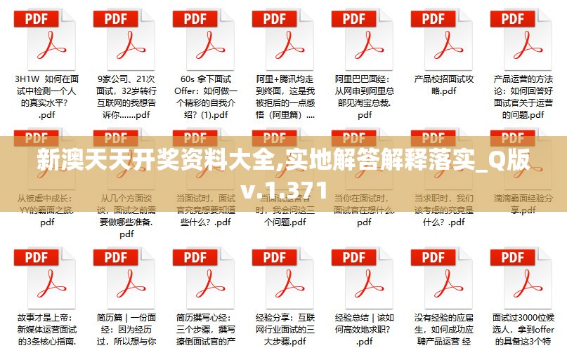 新澳天天开奖资料大全,实地解答解释落实_Q版v.1.371