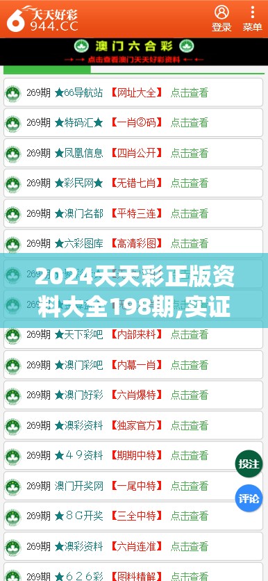 2024天天彩正版资料大全198期,实证研究解释落实_安卓款.2.758