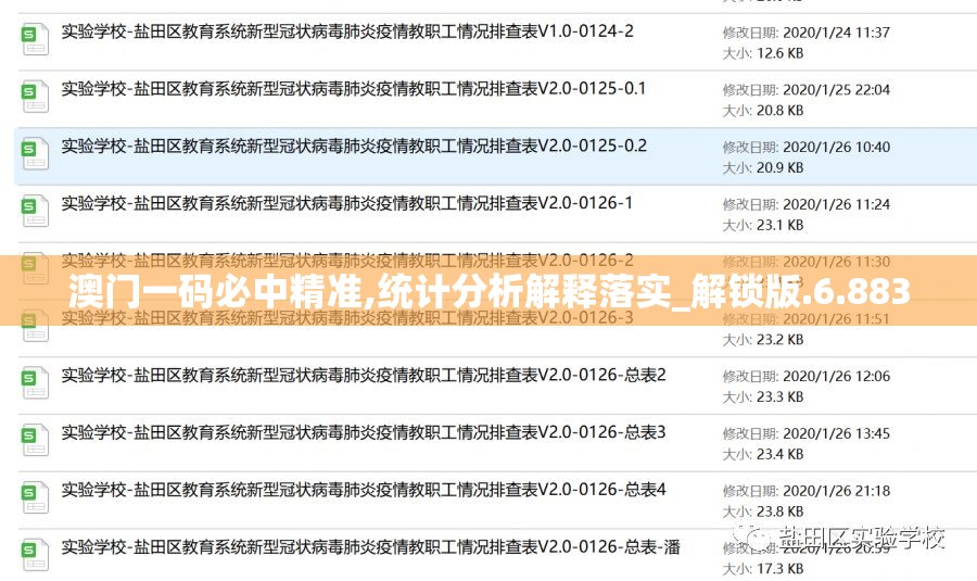 澳门一码必中精准,统计分析解释落实_解锁版.6.883