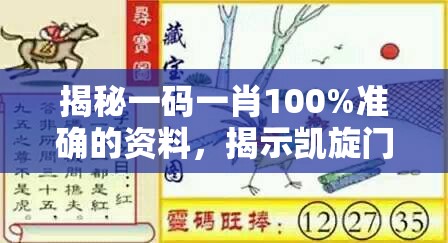 揭秘一码一肖100%准确的资料，揭示凯旋门祥瑞图片的奥秘之旅