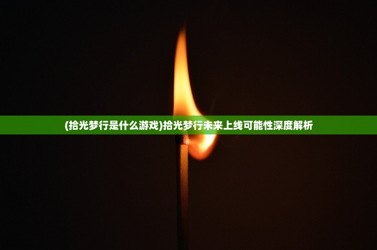 (拾光梦行是什么游戏)拾光梦行未来上线可能性深度解析