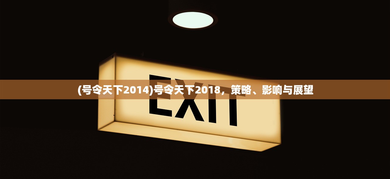 (号令天下2014)号令天下2018，策略、影响与展望