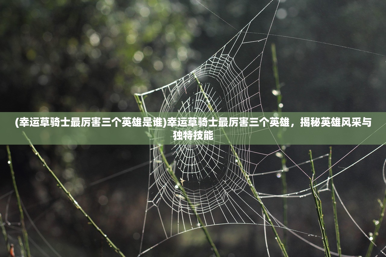 (幸运草骑士最厉害三个英雄是谁)幸运草骑士最厉害三个英雄，揭秘英雄风采与独特技能